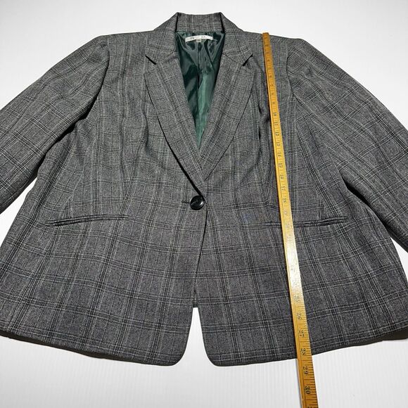 Kasper Blazer Women’s Size 20W Single Button Jacket Glen Plaid NWT - Picture 10 of 11